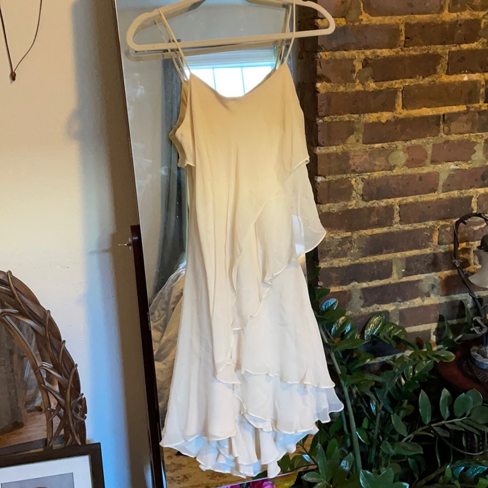 Silk ruffle dress